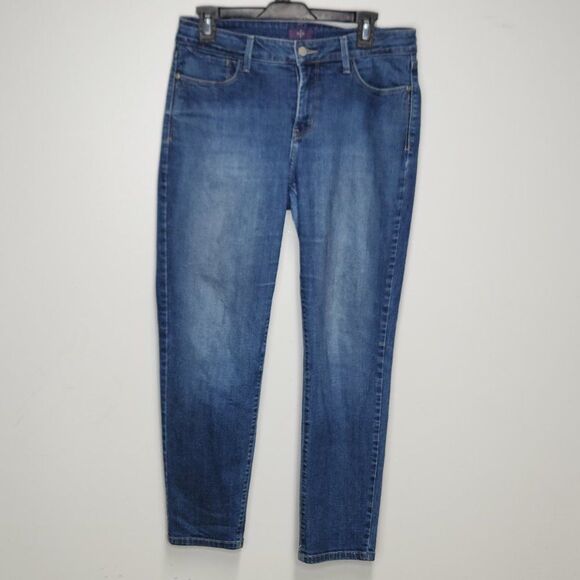 NYDJ Ankle Jeans Mid Rise Size 8 Lift Tuck Technology - Picture 1 of 8